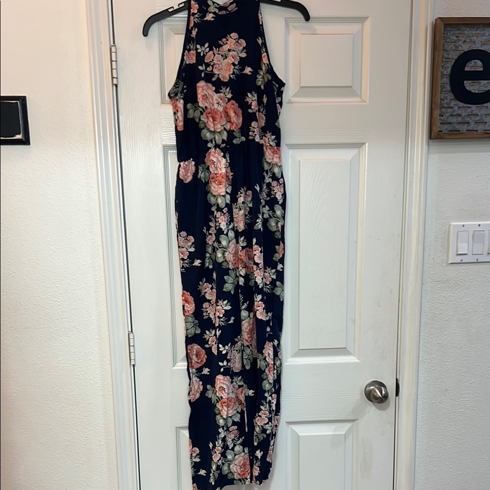 Floral SHEIN halter top jumpsuit